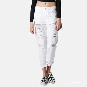 Topshop Moto Destroyed Boyfriend Jeans